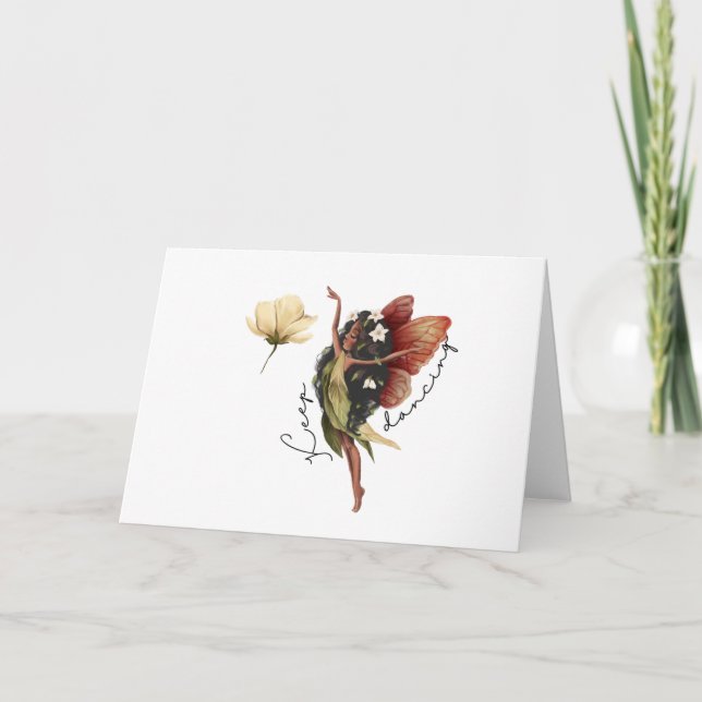 Mantener tarjetas de felicitación de baile  (Anverso)