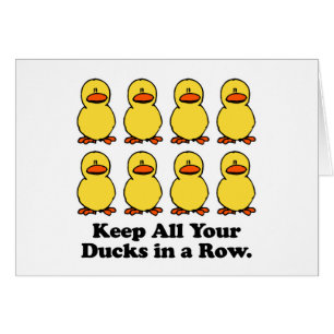 Mantener todos sus patos en fila