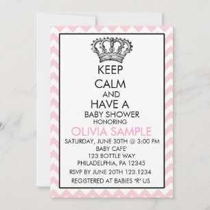Mantener tranquila la invitación de Baby Shower