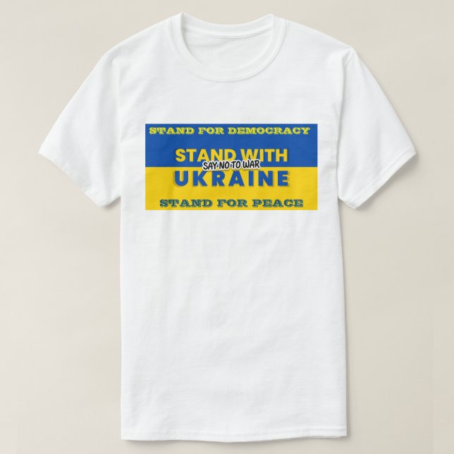 MANTENERSE CON UCRANIA - DECIR NO A LA Camiseta DE (Diseño del anverso)