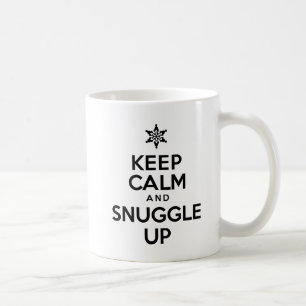 Mantenga la calma y acurruque la taza de invierno