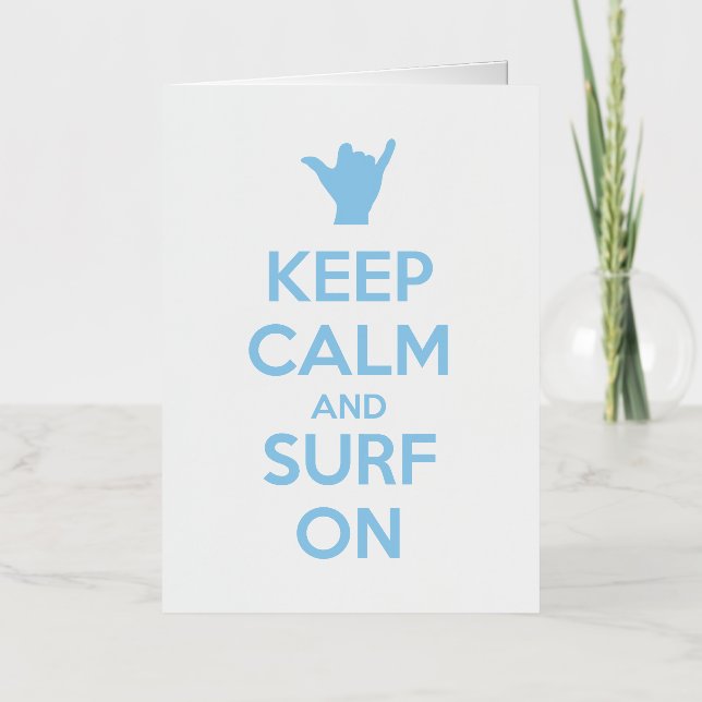 Mantenga la calma y el surf en (Anverso)