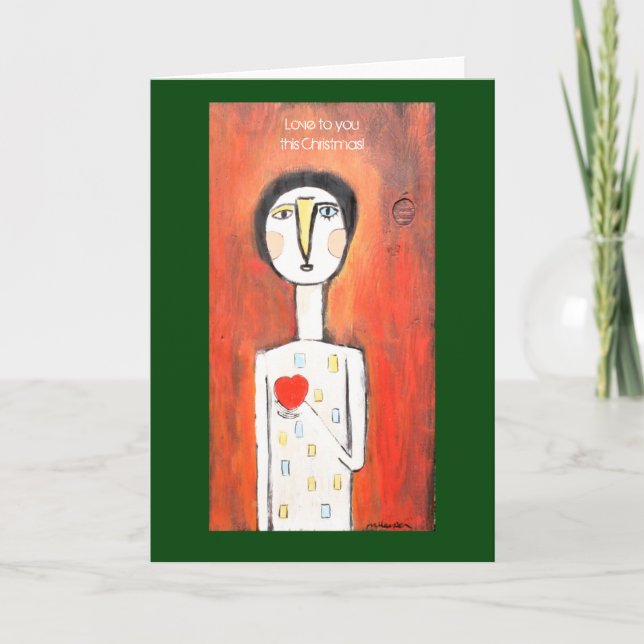 Mantenga su tarjeta de Navidades altos de corazón (Anverso)