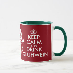 Mantenga taza tranquila y de la bebida de Glühwei