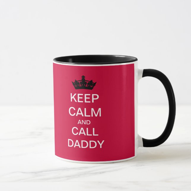 MANTENGA taza TRANQUILA y de la llamada del papá (Derecha)