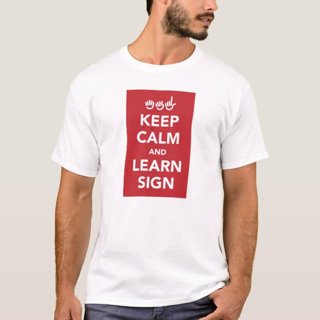 Mantenga tranquilo y aprenda la camisa de la (Anverso)