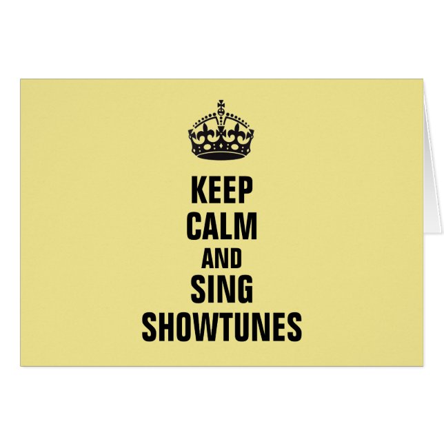 Mantenga tranquilo y cante Showtunes (Anverso (Horizontal))