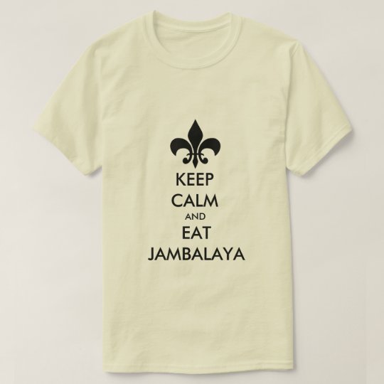 Mantenga tranquilo y coma la camiseta de Luisiana