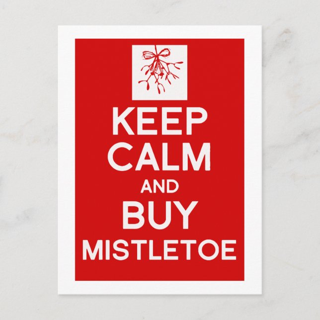 Mantenga tranquilo y compre la postal del navidad (Anverso)