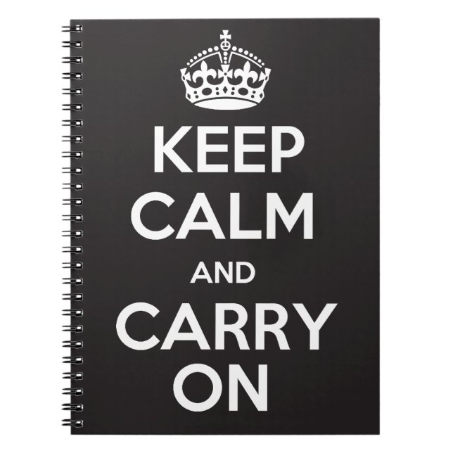 Mantenga tranquilo y continúe el cuaderno (Frente)
