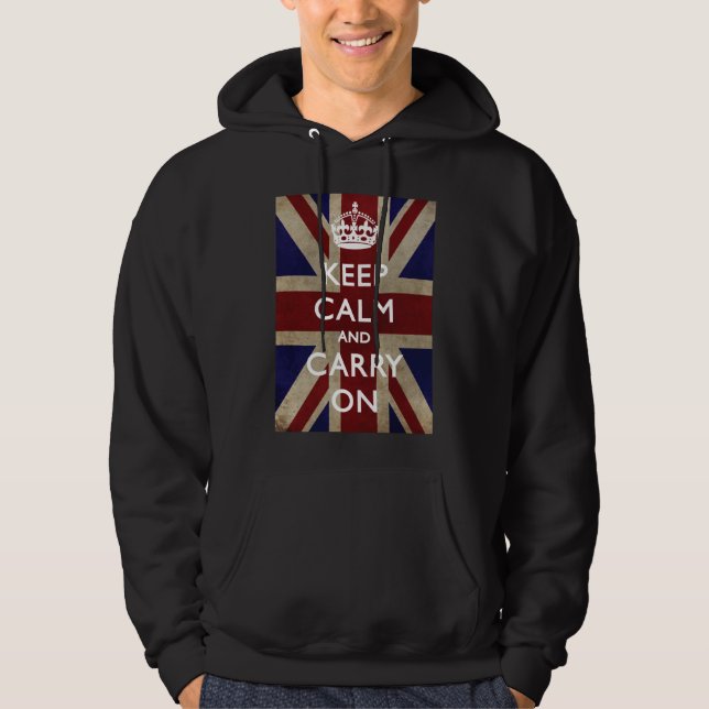 Mantenga tranquilo y continúe la sudadera con (Anverso)
