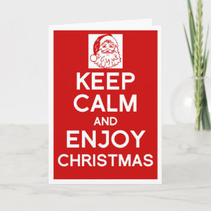 Mantenga tranquilo y goce de la tarjeta de Navidad