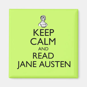 Mantenga tranquilo y lea el imán de Jane Austen