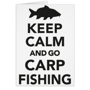 "Mantenga tranquilo y vaya tarjeta de la pesca de