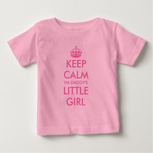 Mantenga tranquilo yo son camisa del bebé del rosa