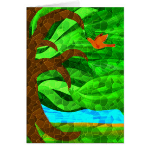 Mantenga un árbol verde su tarjeta del corazón