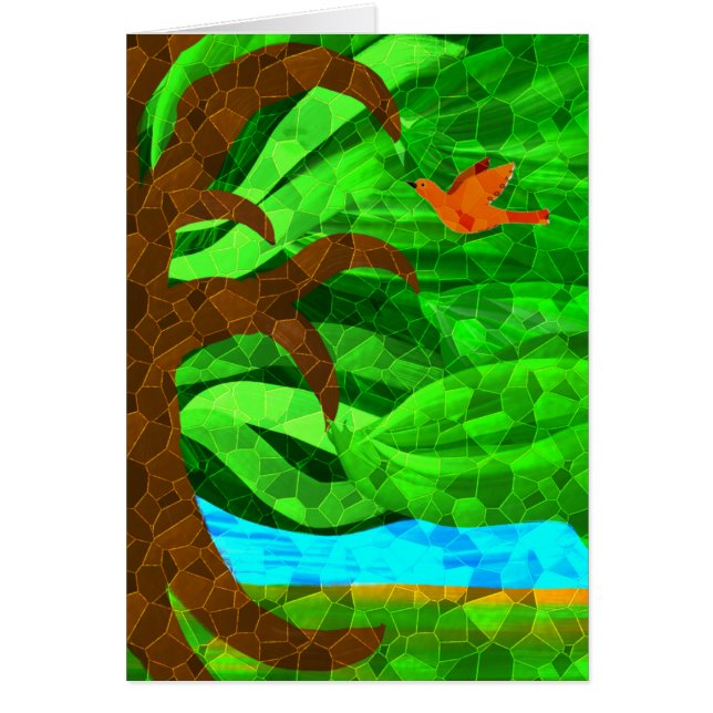 Mantenga un árbol verde su tarjeta del corazón (Frente)