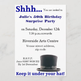 Manténgalo bajo la invitación de su Gorra