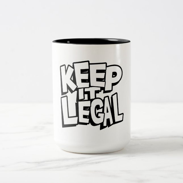 Manténgalo legal Copa de Café Novedad Drinkware (Centro)