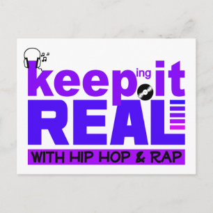 Manténgalo real con hip hop y postal
