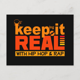 Manténgalo real con postal de hip hop