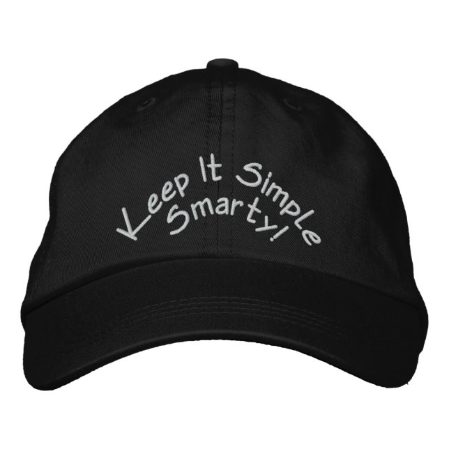 Manténgalo simple Gorra negro inteligente (Anverso)