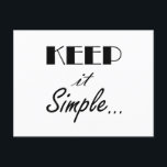 Manténgalo simple, tarjeta flash de confirmación d<br><div class="desc">De 13 afirmaciones diarias positivas de Manic Expressions. Inspirado en libros,  citas y vida.</div>