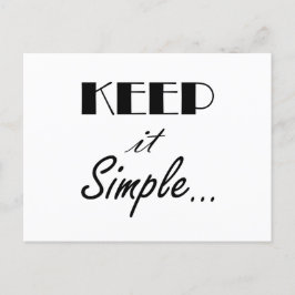 Manténgalo simple, tarjeta flash de confirmación d