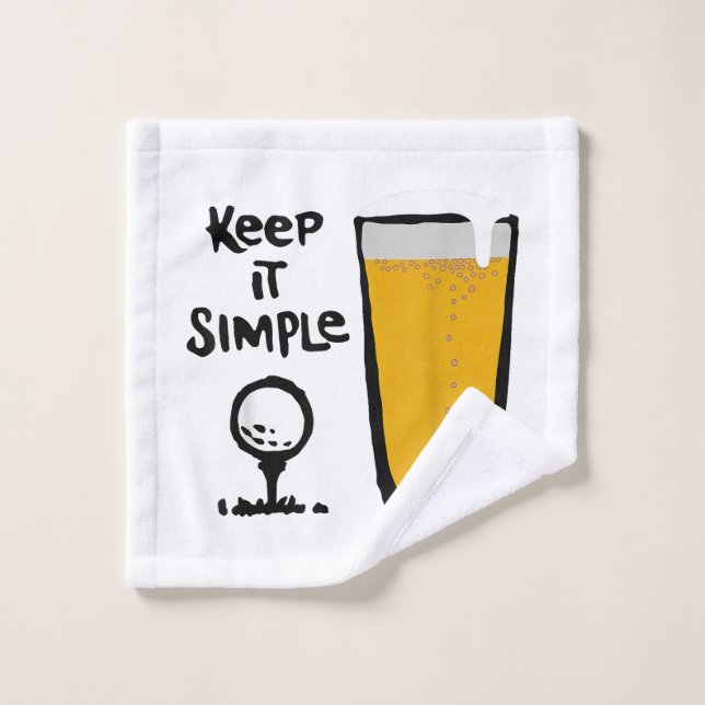 Manténgalo Simplemente Gracioso Cerveza Golf (Toallita)