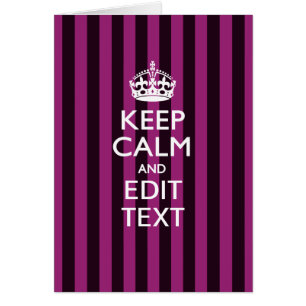 Mantengan la calma en su texto Fuchsia Stripes