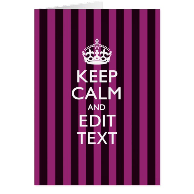 Mantengan la calma en su texto Fuchsia Stripes (Frente)