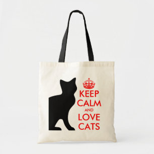 Mantengan la calma y amen a los gatos en la bolsa