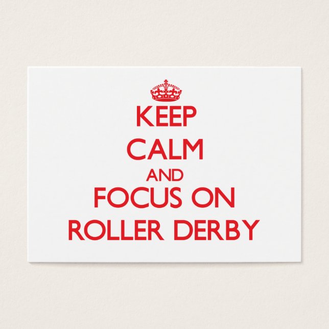 Mantengan la calma y concéntrate en Roller Derby (Frente)