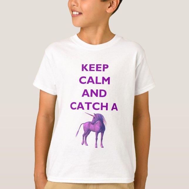 Mantengan la calma y tomen una camiseta morada de  (Anverso)
