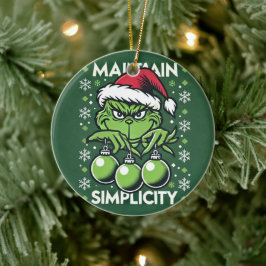 ¡Mantengan la simplicidad! Ornamento de Navidad Gr