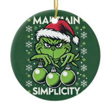 ¡Mantengan la simplicidad! Ornamento de Navidad Gr