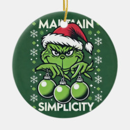 ¡Mantengan la simplicidad! Ornamento de Navidad Gr