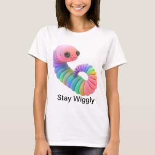 Manténganse alados - Gusano arcoiris con camiseta 