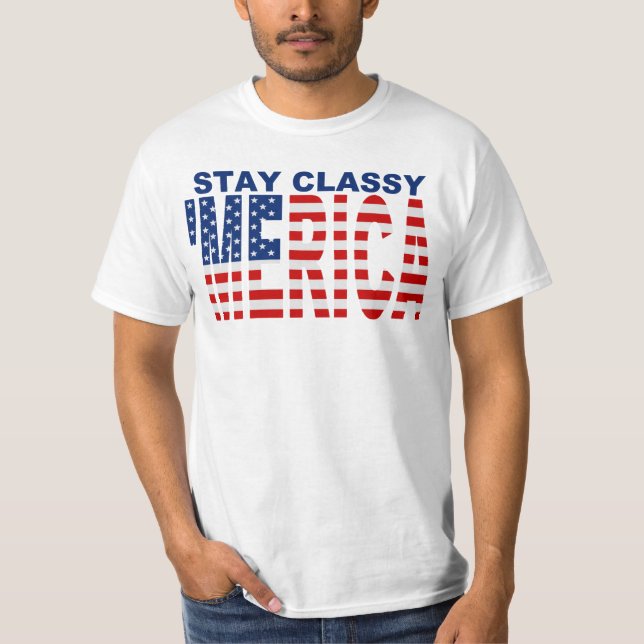 Manténganse Clásicos 'MERICA Camisa de Bandera de  (Anverso)