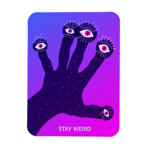 Manténganse Extraños Graciosos Imán Psicodélico Ex