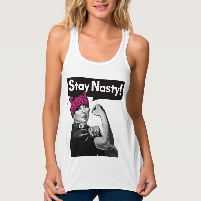 Manténgase desagradable - Camisa de protesta Pussy (Anverso)