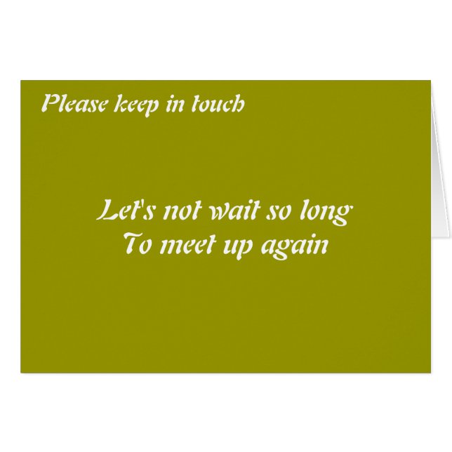 Manténgase en contacto (Anverso (Horizontal))