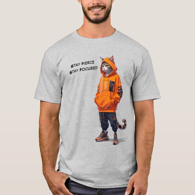 Manténgase Fierce, mantente centrado - Camiseta Pe (Anverso)