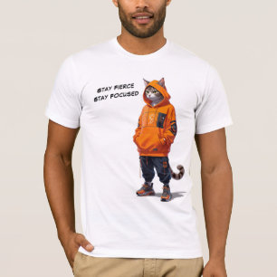 Manténgase Fierce, mantente centrado - Camiseta Pe