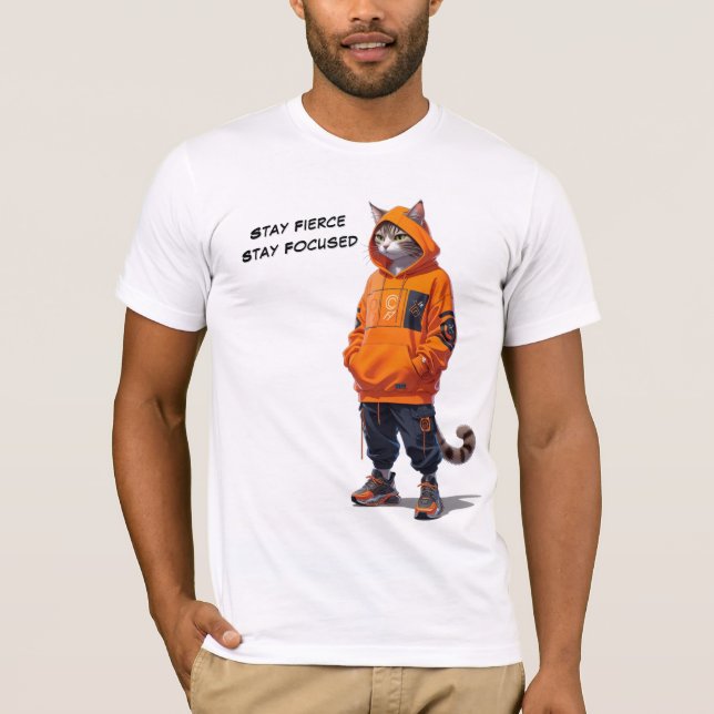 Manténgase Fierce, mantente centrado - Camiseta Pe (Anverso)