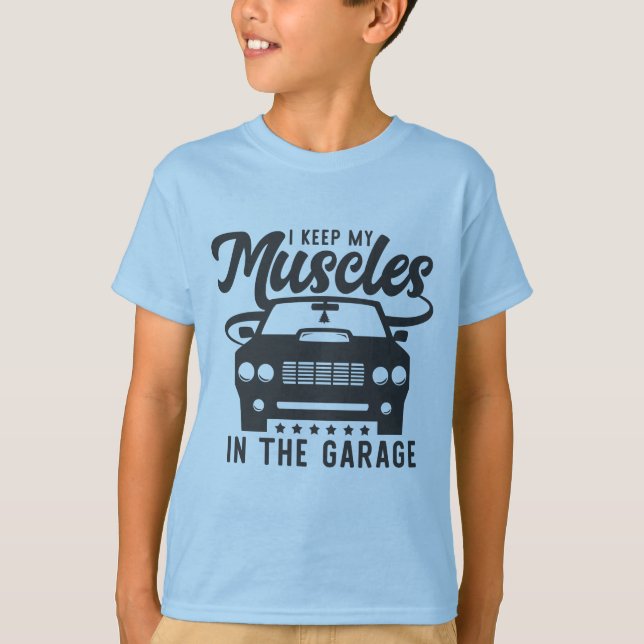 Mantengo mis músculos en la camiseta azul de los G (Anverso)