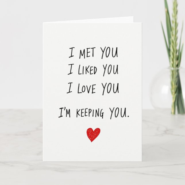 Manteniéndote Mi Tarjeta de Amor (Anverso)