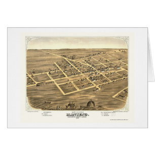 Manteno, mapa panorámico de IL - 1869