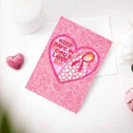 Mantente a salvo en la tarjeta de San Valentín de 