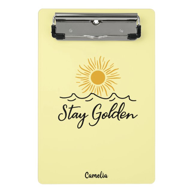 Mantente dorado Mini portapapeles - Organizado en  (Anverso)